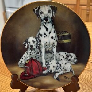 Princeton Gallery Dalmatian Collectors Plate Fire Brigade F0823